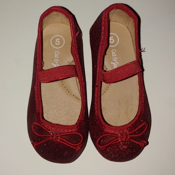 Red glitter flats, toddler 5 - Picture 8 of 11